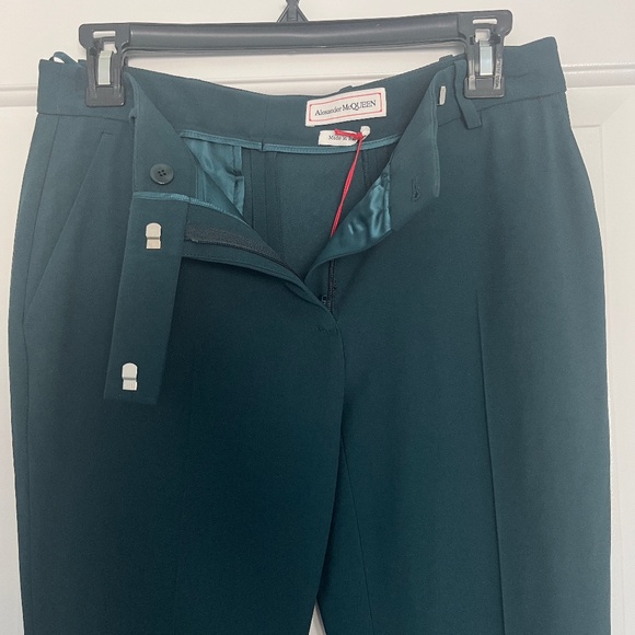 Alexander McQueen Boot Cut Tailored Trousers in Forrest Green - Picture 10 of 15